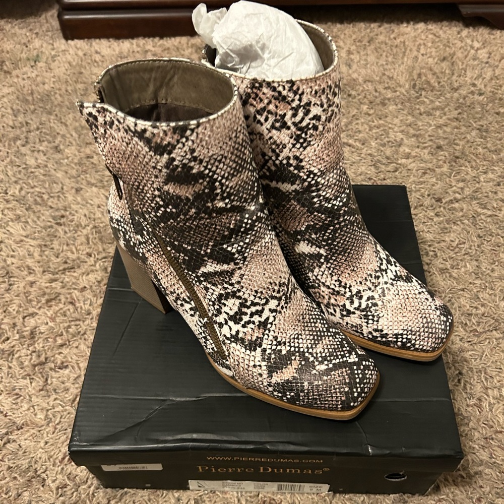 Pierre Dumas Snake Print Boots